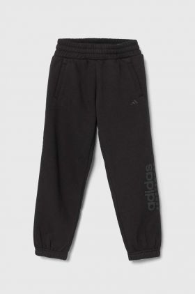 adidas pantaloni de trening pentru copii culoarea negru, cu imprimeu