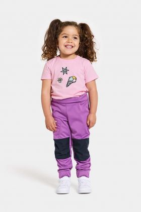 Didriksons pantaloni copii LÖVET KIDS PANT 8 culoarea violet