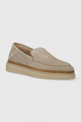 Gant mocasini din piele intoarsa Kinzoon barbati, culoarea bej, 28633502.G24