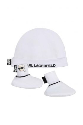 Karl Lagerfeld set de bumbac pentru bebelusi culoarea alb