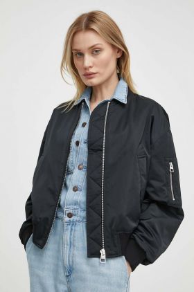 Marc O'Polo geaca bomber femei, culoarea negru, de tranzitie