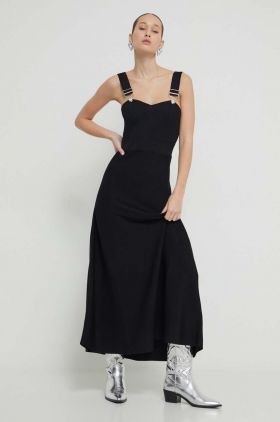 Moschino Jeans rochie culoarea negru, midi, evazati