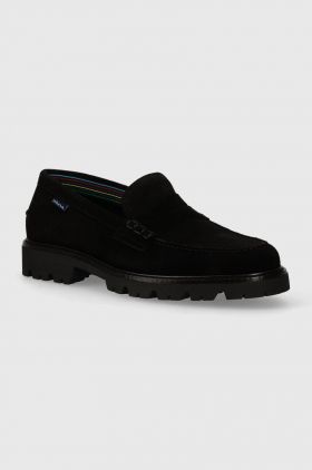 PS Paul Smith mocasini din piele intoarsa Bolzano barbati, culoarea negru