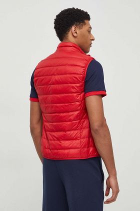 EA7 Emporio Armani vesta de puf barbati, culoarea rosu, de tranzitie