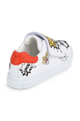 Kenzo Kids teniși din piele copii culoarea alb