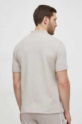 BALR. tricou polo barbati, culoarea bej, cu imprimeu