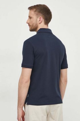 Pepe Jeans tricou polo barbati, culoarea albastru marin, neted