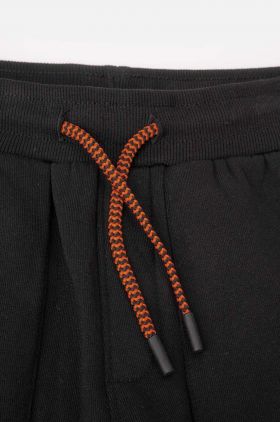 Coccodrillo pantaloni de trening pentru copii culoarea negru, neted