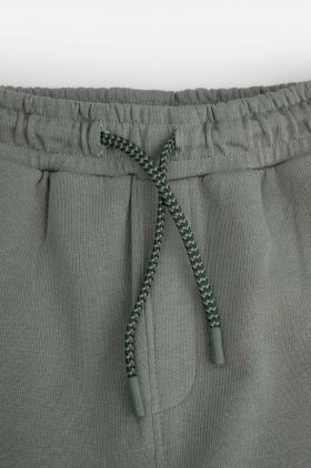 Coccodrillo pantaloni de trening din bumbac pentru copii culoarea verde, neted