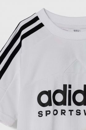 adidas tricou culoarea alb, cu imprimeu