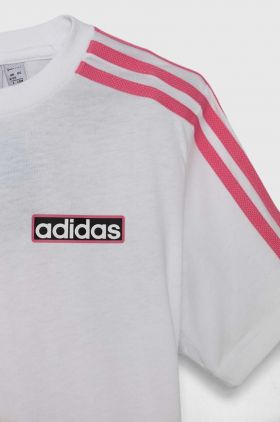 adidas Originals tricou de bumbac pentru copii culoarea alb, cu imprimeu