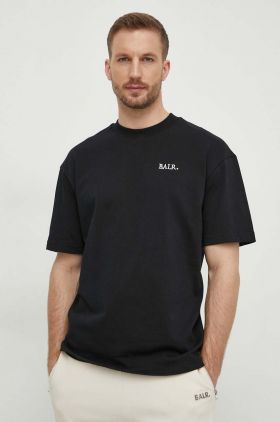 BALR. tricou din bumbac barbati, culoarea negru, cu imprimeu