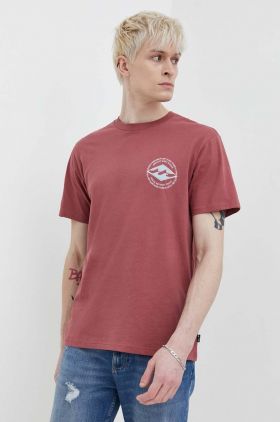 Billabong tricou din bumbac barbati, culoarea roz, cu imprimeu