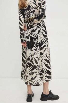 Answear Lab fusta culoarea negru, midi, evazati