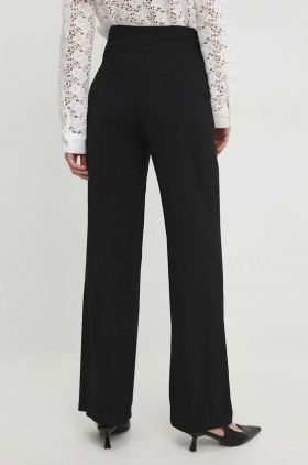 Answear Lab pantaloni femei, culoarea negru, drept, high waist