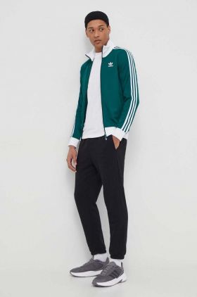 adidas Originals bluză bărbați, culoarea verde, cu imprimeu  IP0417