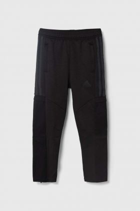 adidas pantaloni de trening pentru copii culoarea negru, cu imprimeu