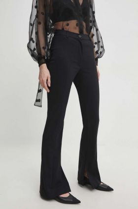 Answear Lab pantaloni femei, culoarea negru, mulata, high waist