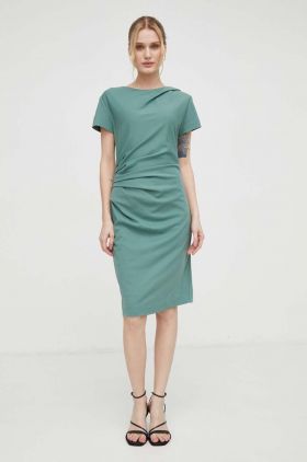 Tiger Of Sweden rochie culoarea verde, mini, drept