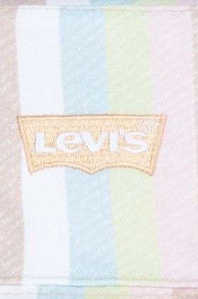 Levi's pălărie reversibilă din bumbac pentru copii LAN LEVI'S REVERSIBLE BUCKET C culoarea portocaliu