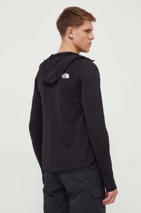 The North Face hanorac Bolt Polartec culoarea negru, cu glugă, modelator