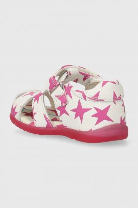 Agatha Ruiz de la Prada sandale din piele pentru copii culoarea alb