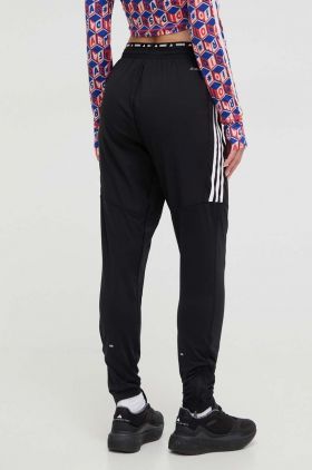 adidas Performance pantaloni de alergare Own the Run culoarea negru, cu imprimeu IS0379