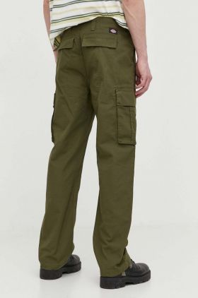 Dickies pantaloni de bumbac EAGLE BEND culoarea verde, cu fason cargo, DK0A4X9X
