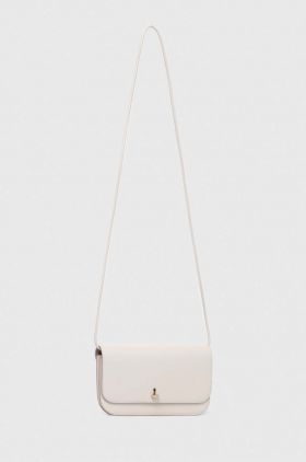 Furla poseta piele culoarea alb