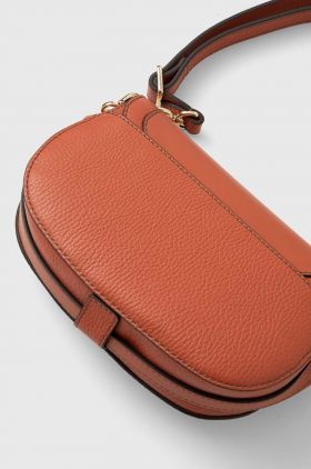 Furla poseta de piele culoarea portocaliu