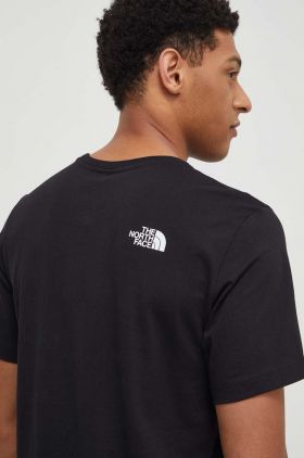 The North Face tricou din bumbac barbati, culoarea negru, cu imprimeu