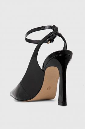 Answear Lab stilettos de piele culoarea negru