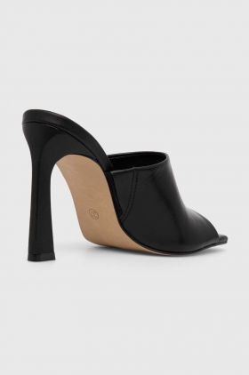 Answear Lab slapi de piele femei, culoarea negru, cu toc cui