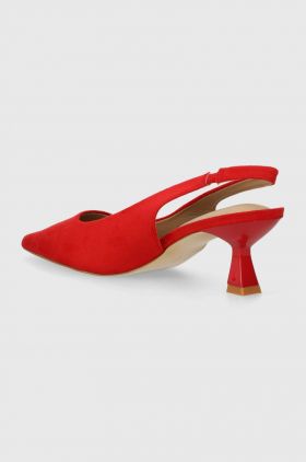 Answear Lab pantofi cu toc culoarea rosu