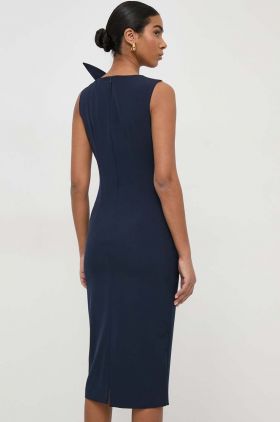 Nissa rochie culoarea bleumarin, mini, mulată RZ14787