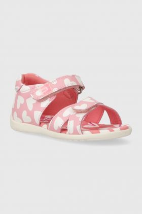 Agatha Ruiz de la Prada sandale din piele pentru copii culoarea roz