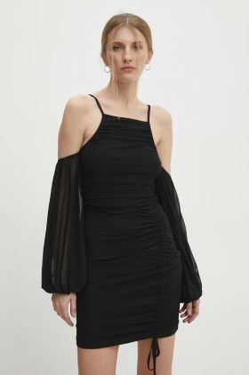 Answear Lab rochie culoarea negru, mini, mulata