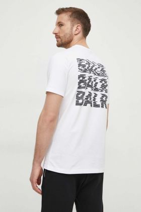 BALR. tricou din bumbac barbati, culoarea alb, cu imprimeu