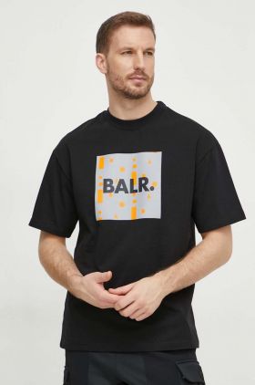 BALR. tricou din bumbac barbati, culoarea negru, cu imprimeu