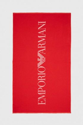 Emporio Armani Underwear prosop din bumbac culoarea rosu