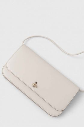 Furla poseta piele culoarea alb