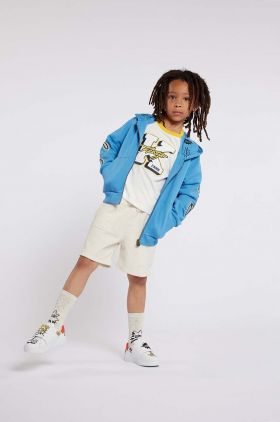 Kenzo Kids pantaloni scurti copii culoarea bej