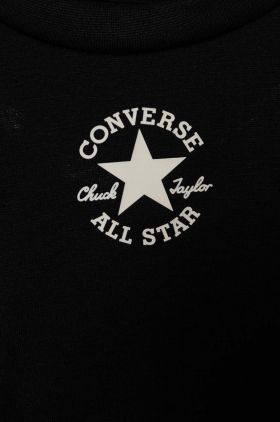 Converse bluza copii culoarea negru, cu imprimeu