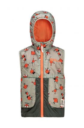 Jack Wolfskin vesta copii SMILEYWORLD AOP VEST culoarea gri