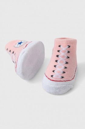 Converse sosete bebe 2-pack culoarea roz