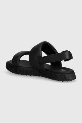 Sorel sandale de piele ONA STREETWORKS GO-TO FL femei, culoarea negru, 2070231010