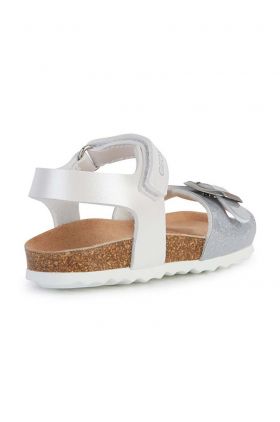 Geox sandale copii SANDAL CHALKI culoarea argintiu