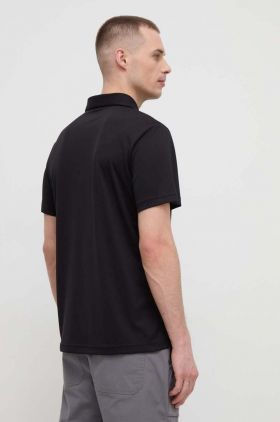 The North Face polo sportiv Tanken culoarea negru, neted