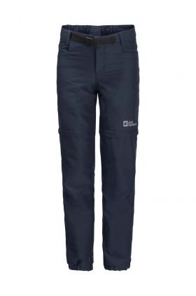 Jack Wolfskin pantaloni de ploaie pentru copii ACTIVE ZIP OFF culoarea albastru marin