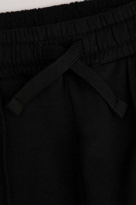 Coccodrillo pantaloni de trening din bumbac pentru copii culoarea negru, neted